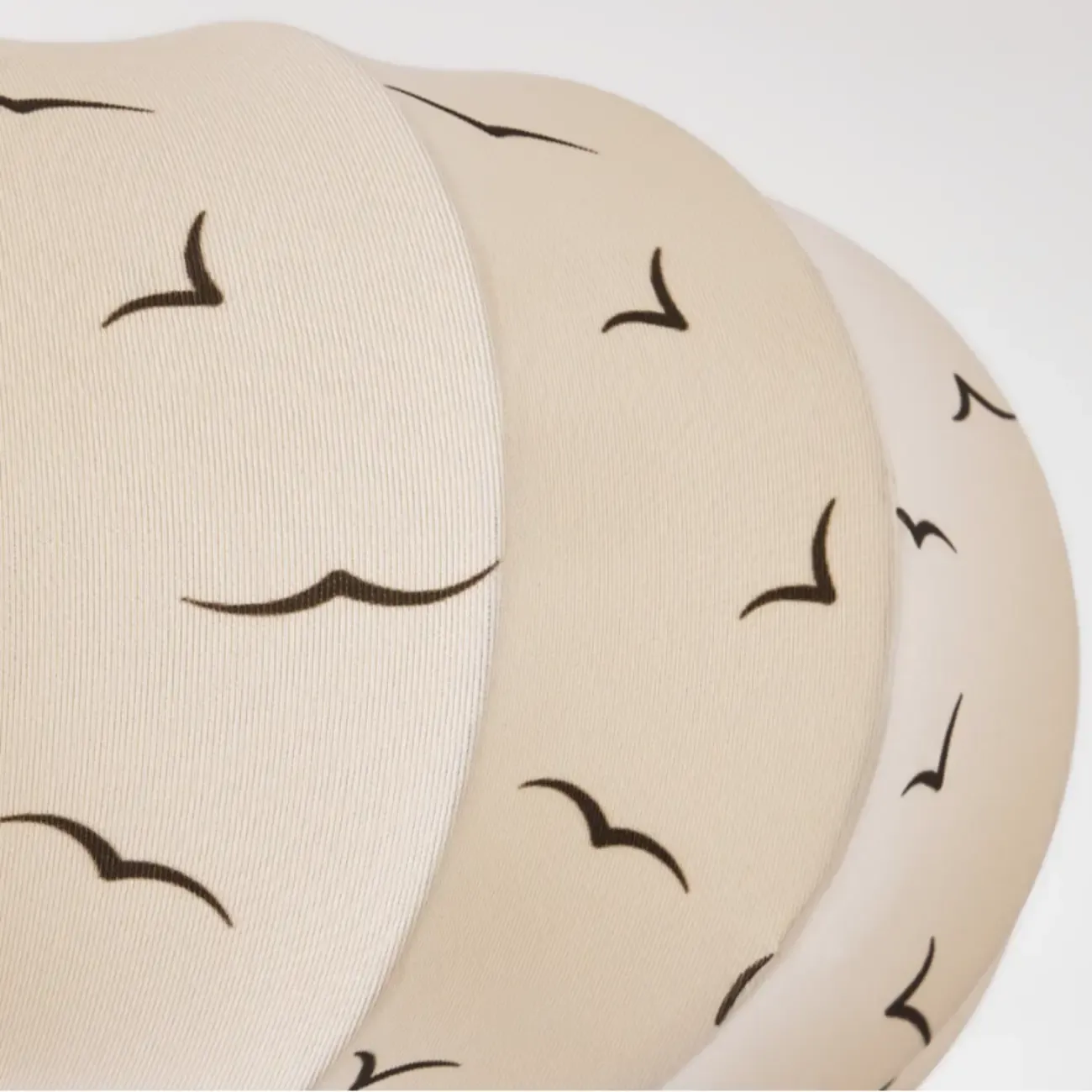 Modern Off-white Fabric Pendant Light with 5-Light & LED