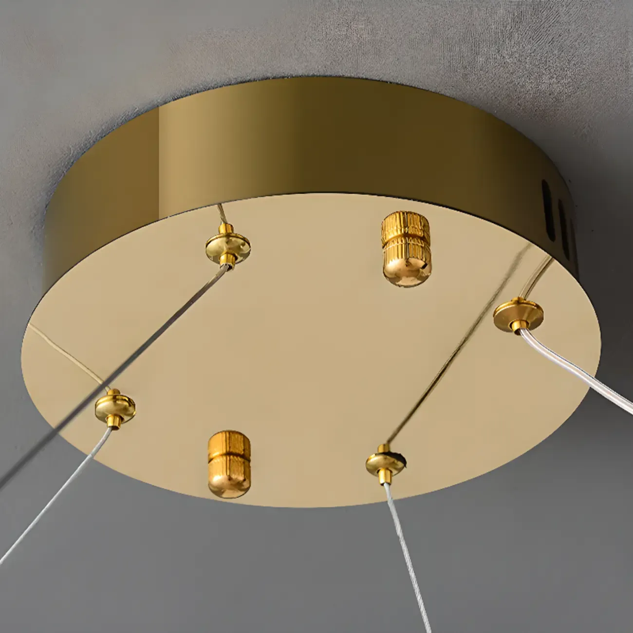 Dimmable Circle Gold Crystal Modern LED Chandeliers