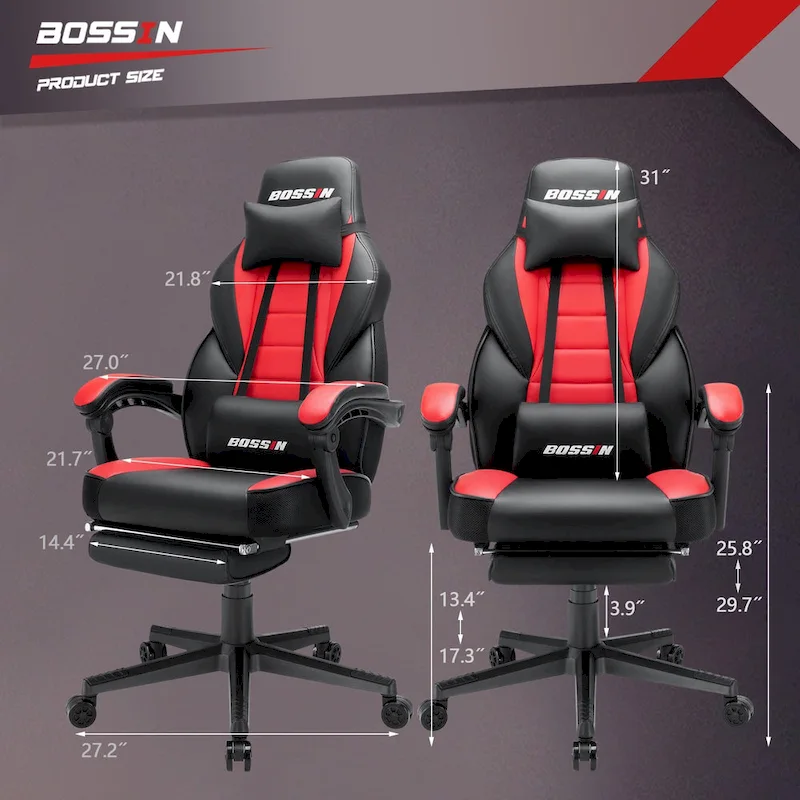 Racing Style Gaming Chair,300 lbs Big and Tall gamer chair High Back Computer Chair