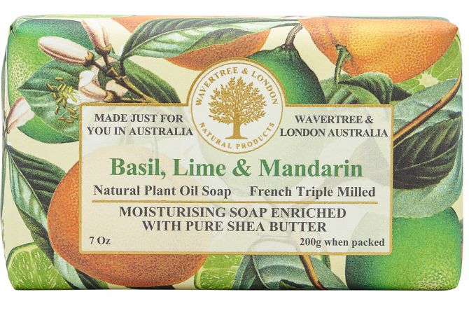 Wavertree & London Soap Basil lime & Mandarin 200g