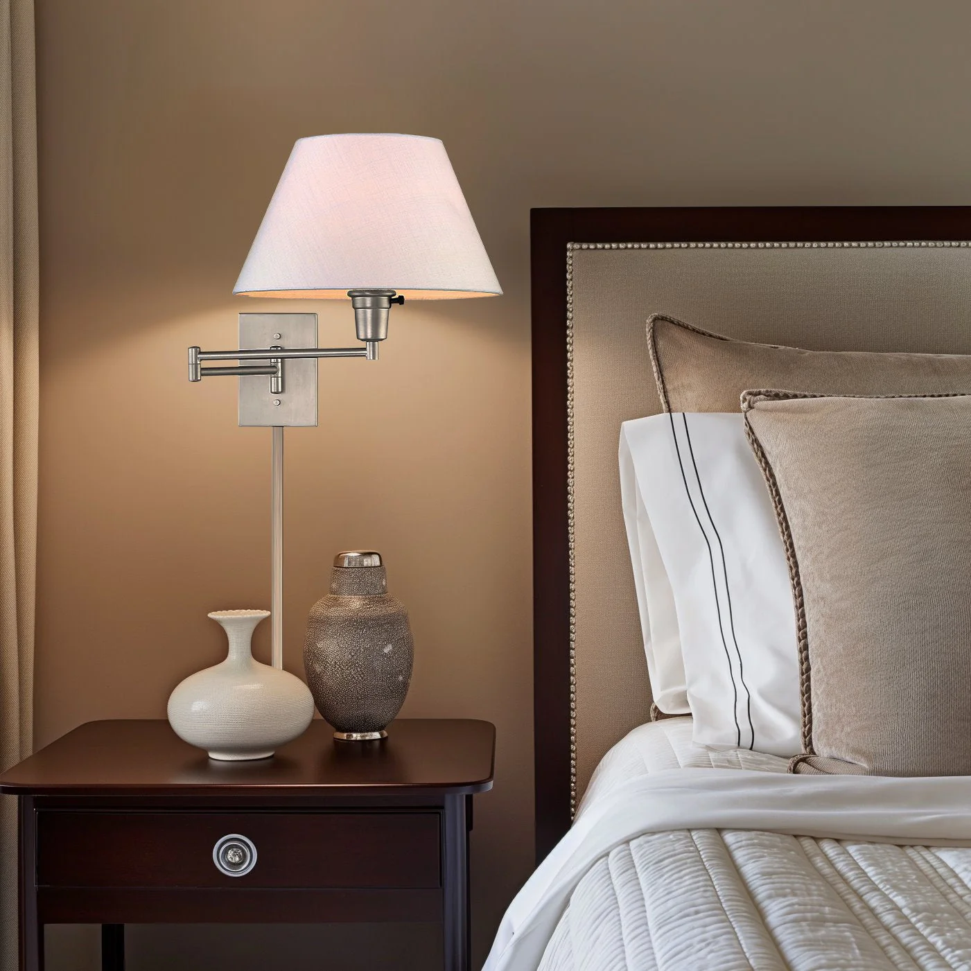 Cambridge 15 Swing Arm Wall Lamp - Plug In/Wall Mount