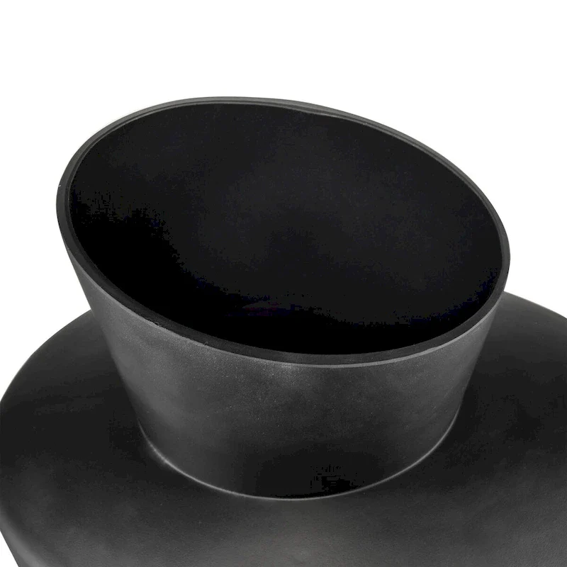 Elk Home Tuxedo Black Finish Glass 12 Inch Wide Vase