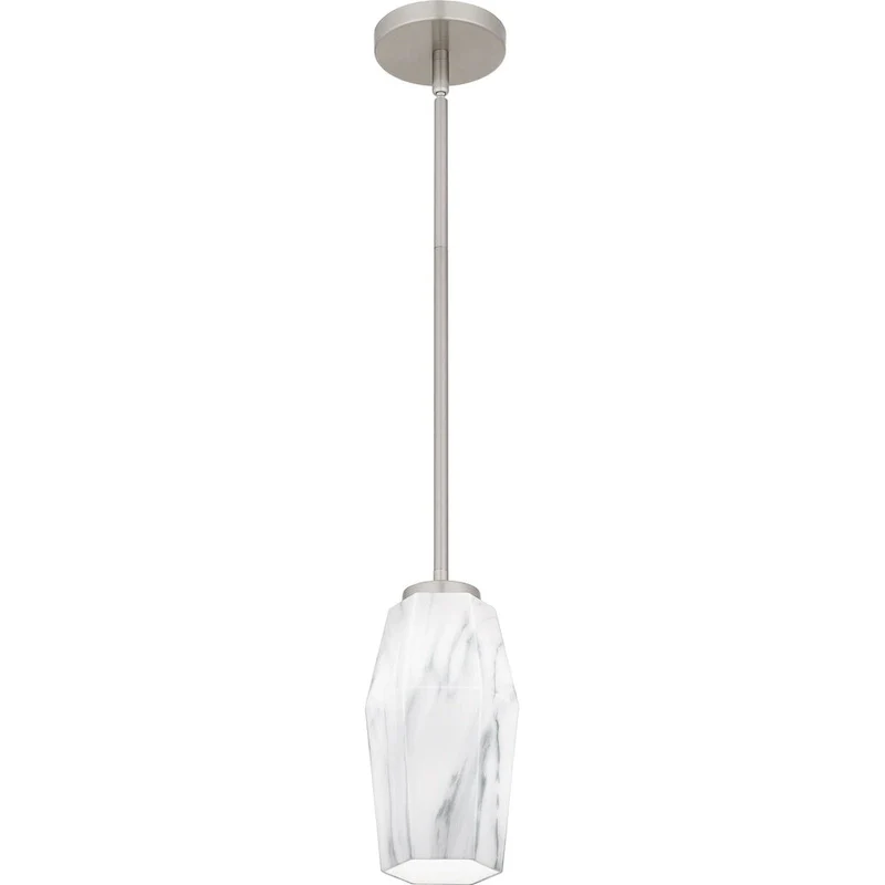Fogel 1-Light Brushed Nickel Mini Pendant