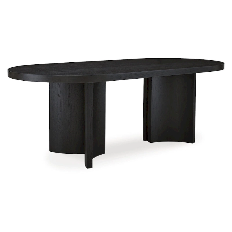 Signature Design by Ashley Rowanbeck Black Dining Table - 86.25 W x 42 D x 30.25 H
