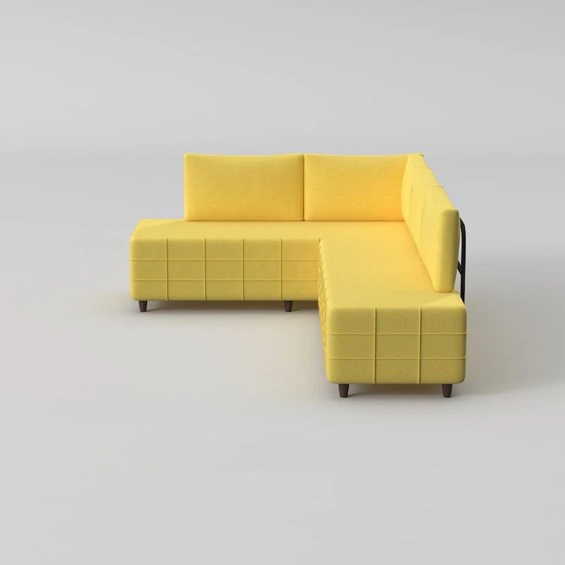 Sagopa Modern Metal Frame with Foam Seat Sectional Sofa