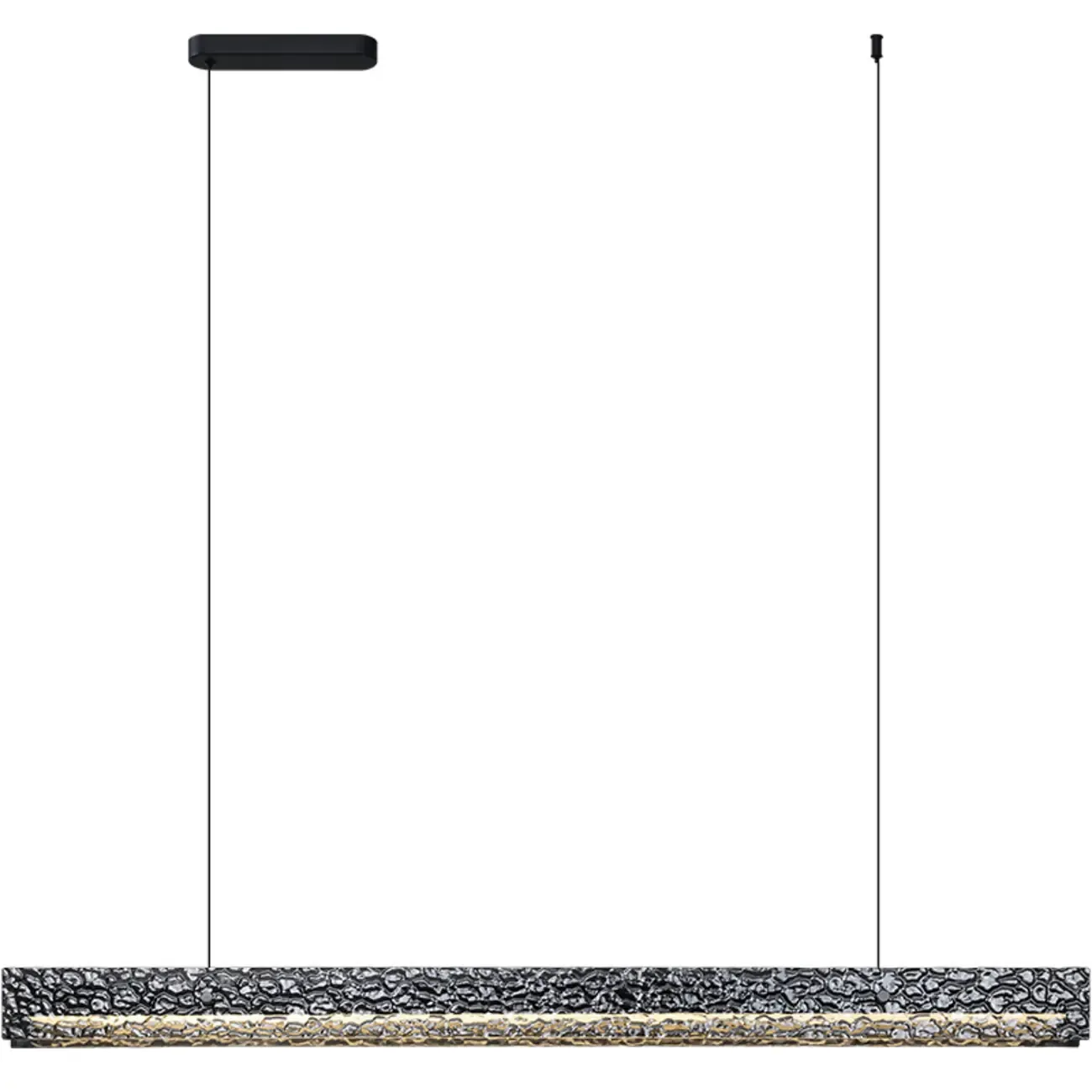 Black Rectangular Dimmable LED Kitchen Island Pendant Light