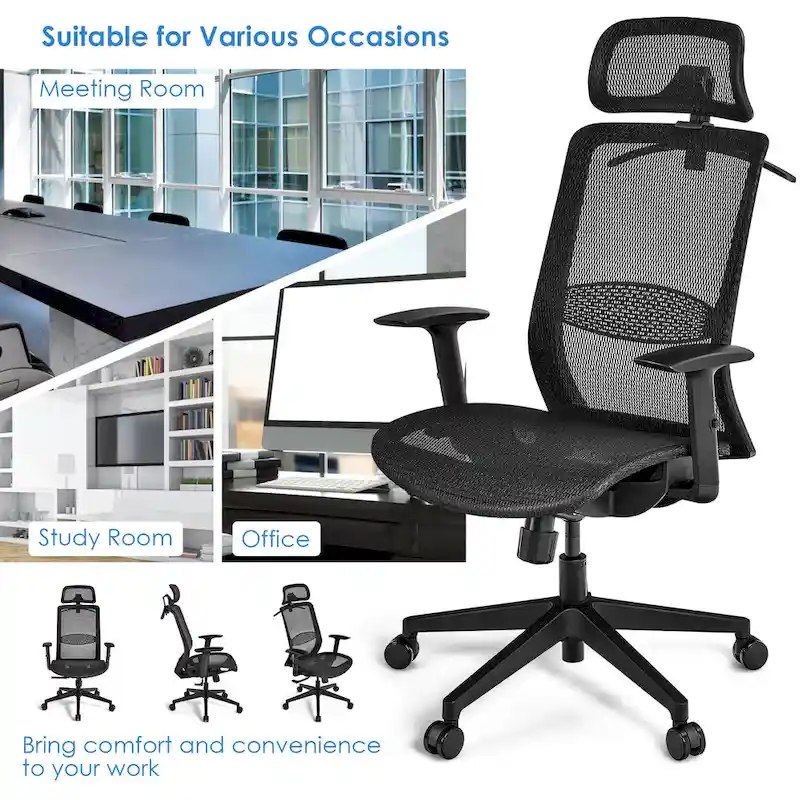 Costway Ergonomic High Back Mesh Office Chair Recliner Task Chair - See Details