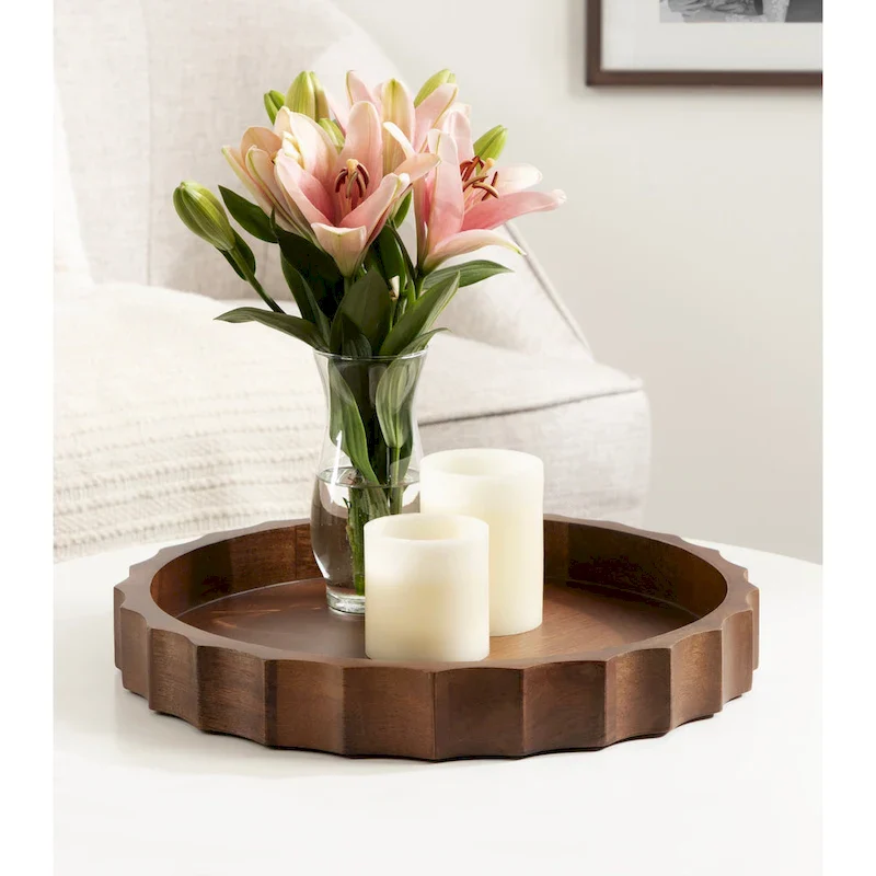 Kate and Laurel Lissi Round Tray