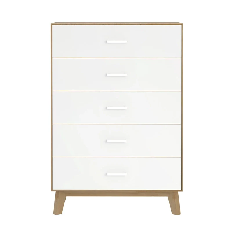 5 Drawer Dresser,White