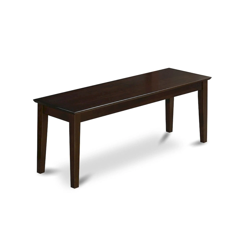 East West Furniture Capri Dining Room Bench with Wood Seat, 51x15x18 Inch, (Finish Options)