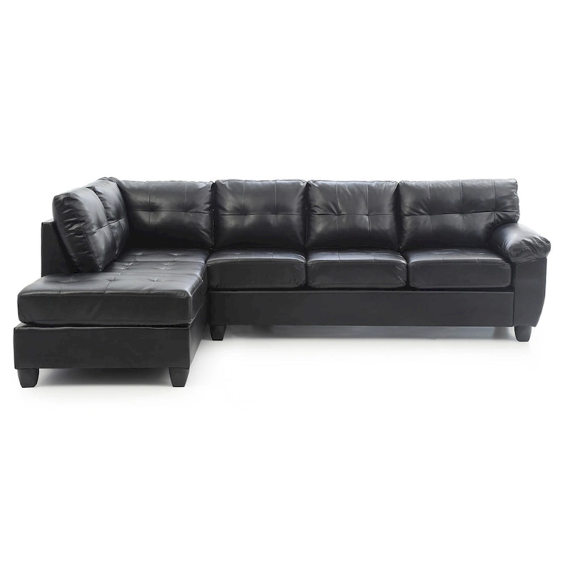 Gallant 111 in. W 2-piece Faux Leather L Shape Sectional Sofa - 78 L x 111 W x 32 H