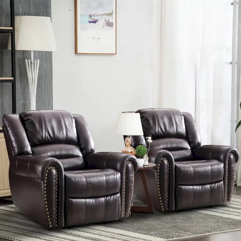 Overstuffed Manual Standard Recliner Chair Sofa