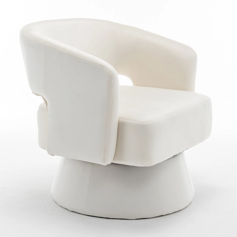 Velvet Swivel Barrel Chair