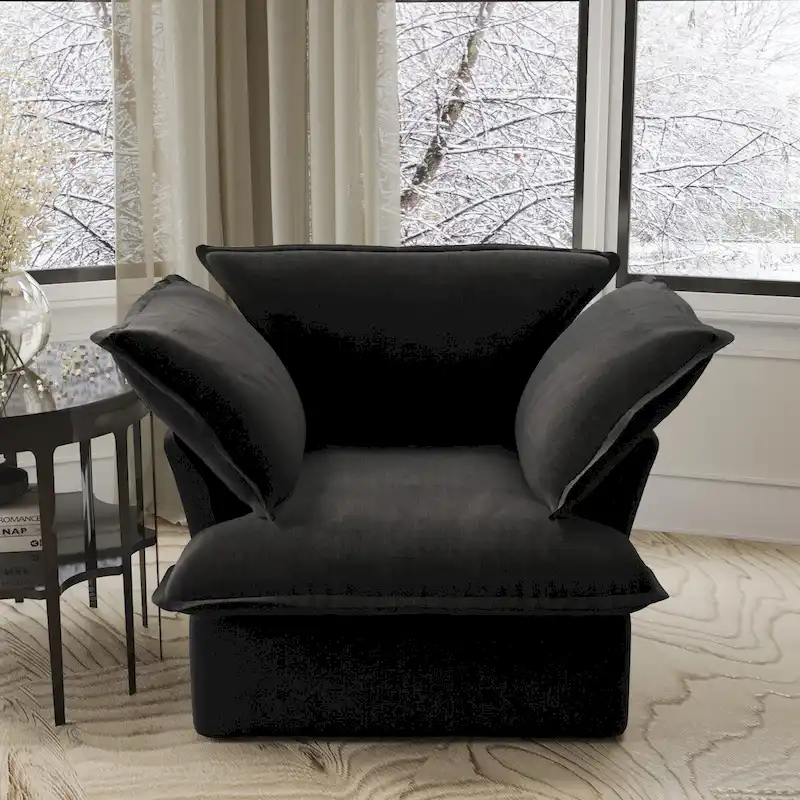 Modern Comfy Cloud Sofa Couch, Minimalist Down-Filled Sectional Sofas Couches, Cushion Covers Removable