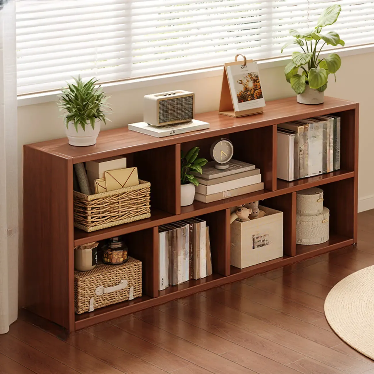 Modern Wooden Compact Bookcase Home Office Shelves