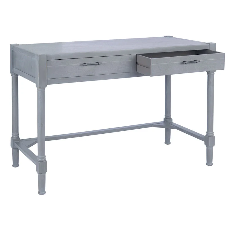 Zennure White Washed Grey Writing Desk