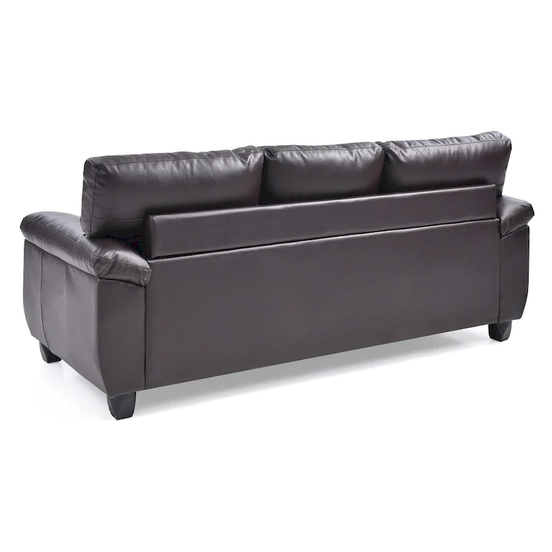 Gallant 78 in. W Flared Arm Faux Leather Straight Sofa - 33L x 78W x 35H