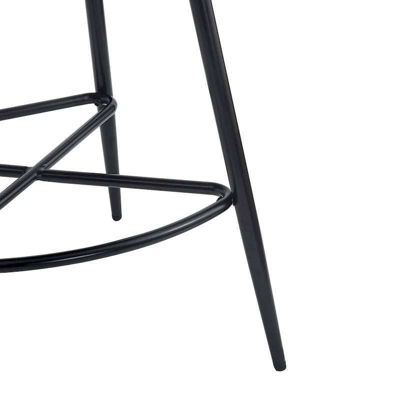 26 Retro Swivel Counter Stools, Set of 2 PU Leather Bar Chairs with Cushioned Seat and Iron Frame