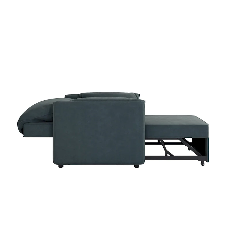 Roomfitters Convertible Sofa Bed, 3 in 1 Sleeper Chair with Adjustable Backrest and Thick Cushions, Linen Frame