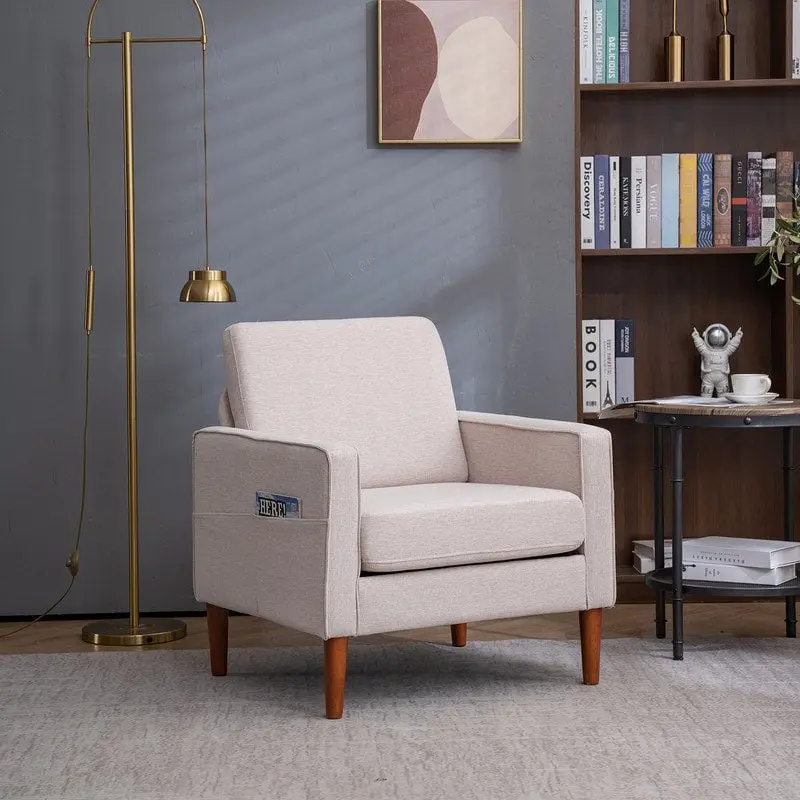 Solid Wood Legs Nuclear Bomb II Single Seat Accent Chair