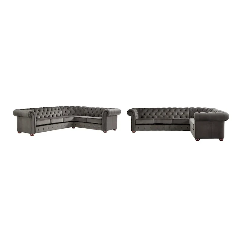 Gdansk 6-Seat L-Shaped Chesterfield Sectional Sofa