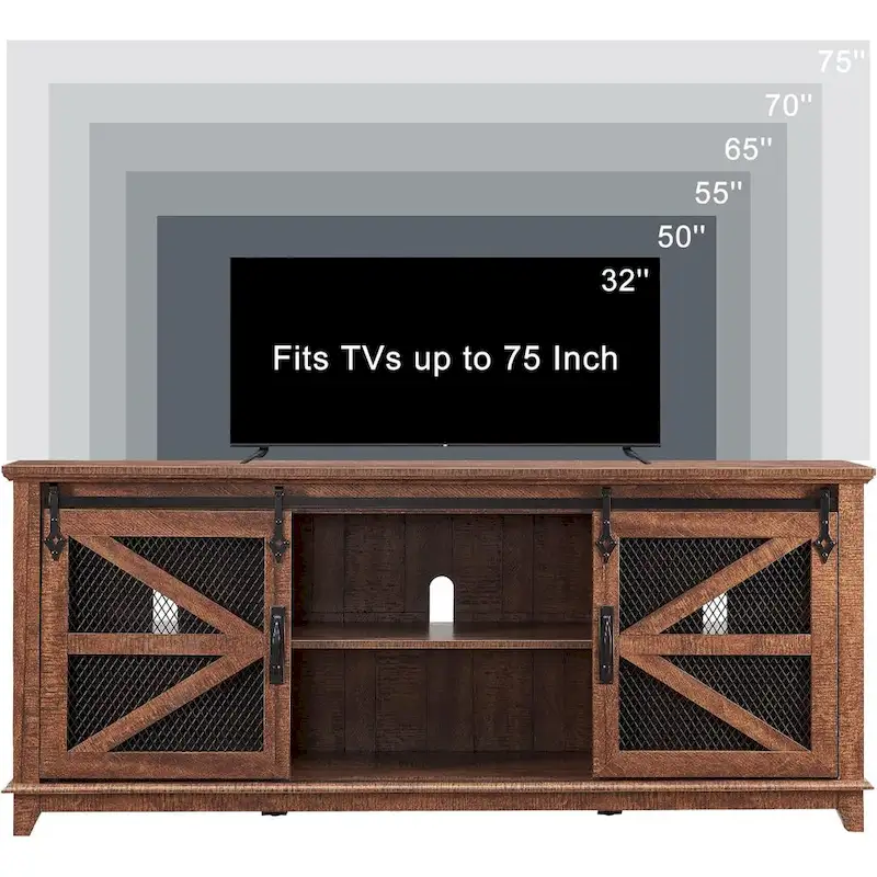 Industrial & Farmhouse TV Stand, Entertainment Center, TV Console