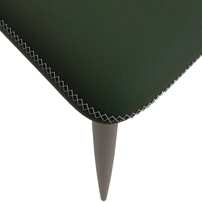 Modern Upholstered Fabric Dining Chair with Metal Legs, Mosaic Style Kitchen Side Chair