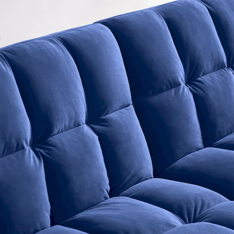 Velvet Convertible Sofa Bed - 3-Position Futon