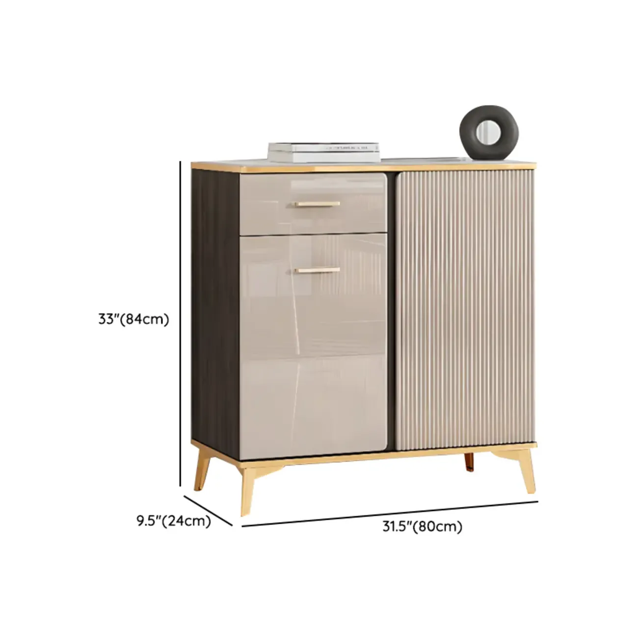 Glam Adjustable Wooden Dining Hutch China Cabinet