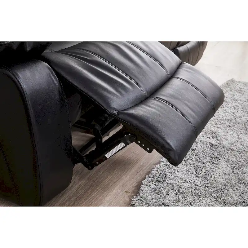 Betsy Furniture 3 Piece Bonded Leather Reclining Living Room Set, Sofa, Loveseat and Glider Chair