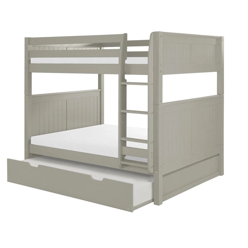 Camaflexi Full over Full Bunk Bed with Twin Trundle - Panel Headboard