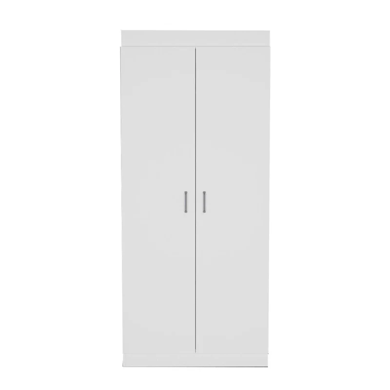 White Tall Pantry Storage Cabinet with 5 Interior Shelves