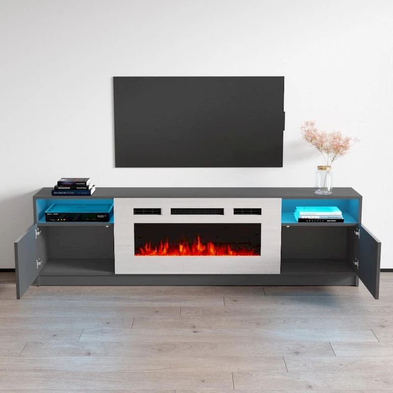 Strick & Bolton Amsden Electric Fireplace TV Stand