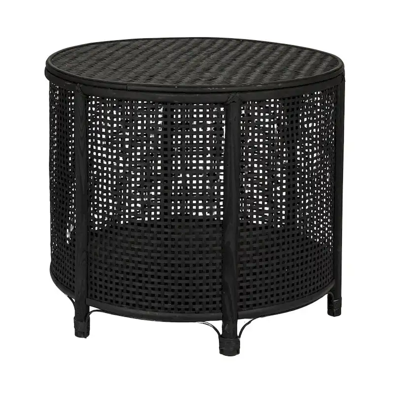 Bamboo and Rattan Accent Table
