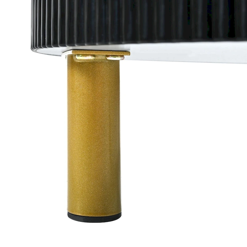 Stackable Round Coffee Table with 2 Drawers, Modern Nesting Tables