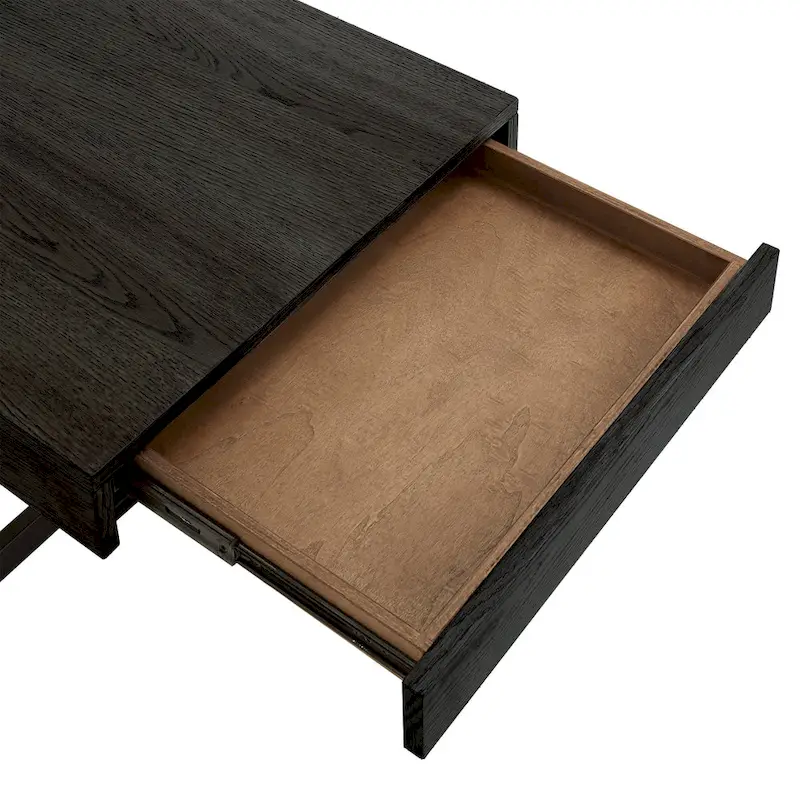 Eldersley Wood Finish Coffee Table with Two Drawers by iNSPIRE Q Modern