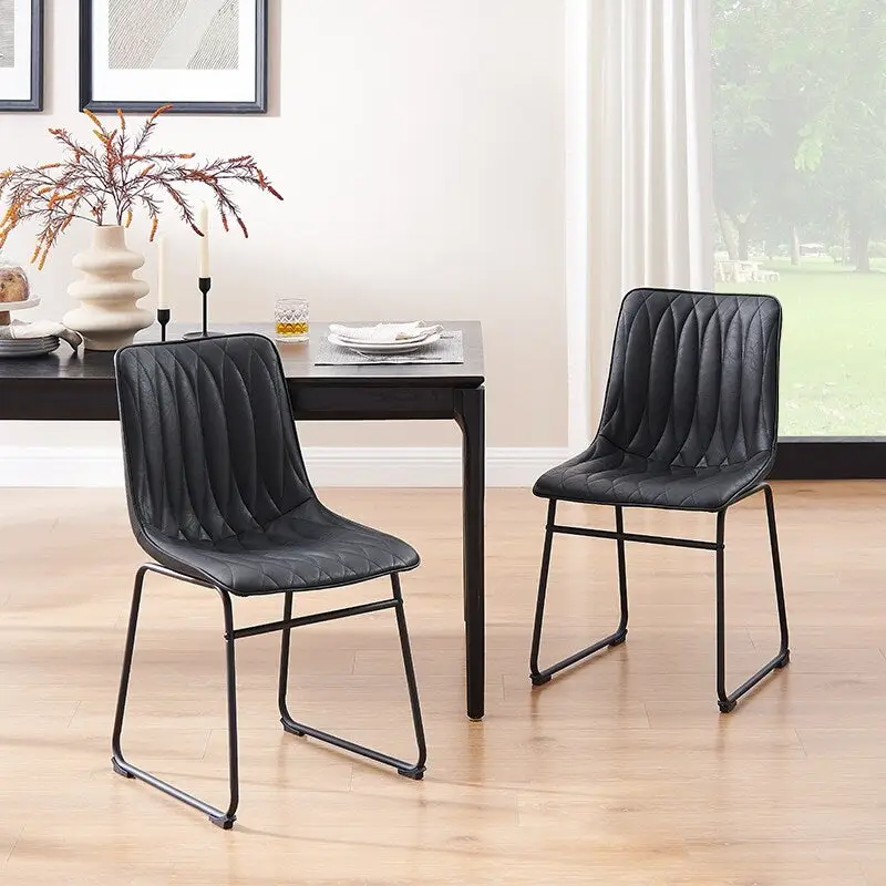 Art Leon Faux Leather Dining Chair (Set of 2)