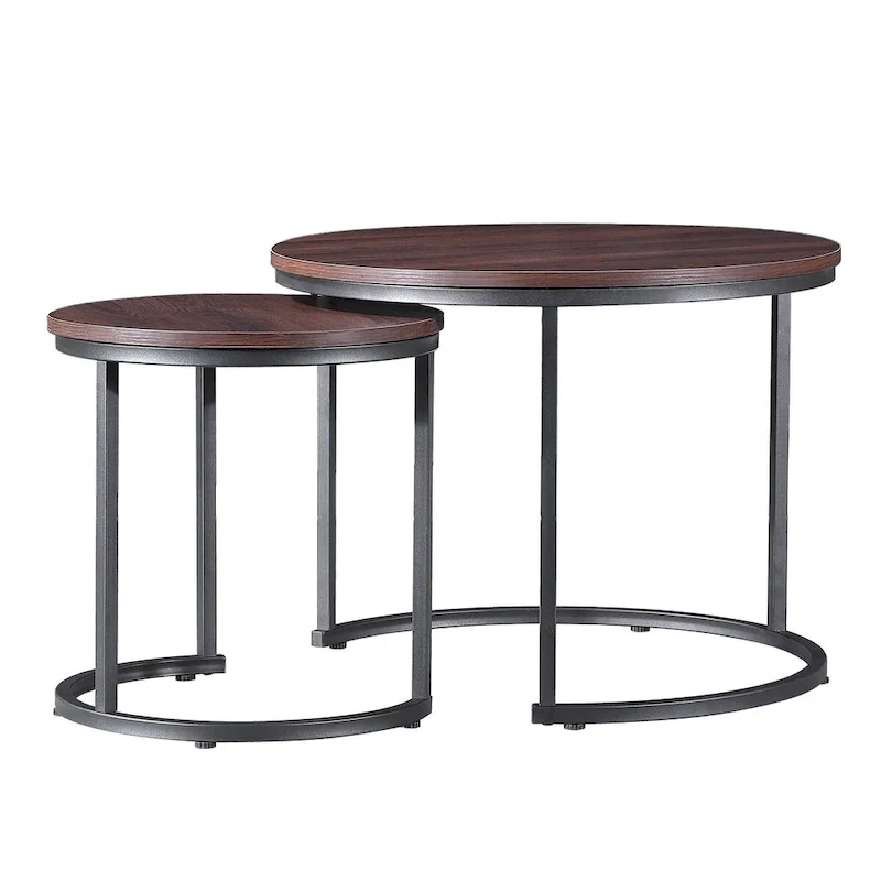 Ledel Modern 2-Piece Nesting Coffee Table Set