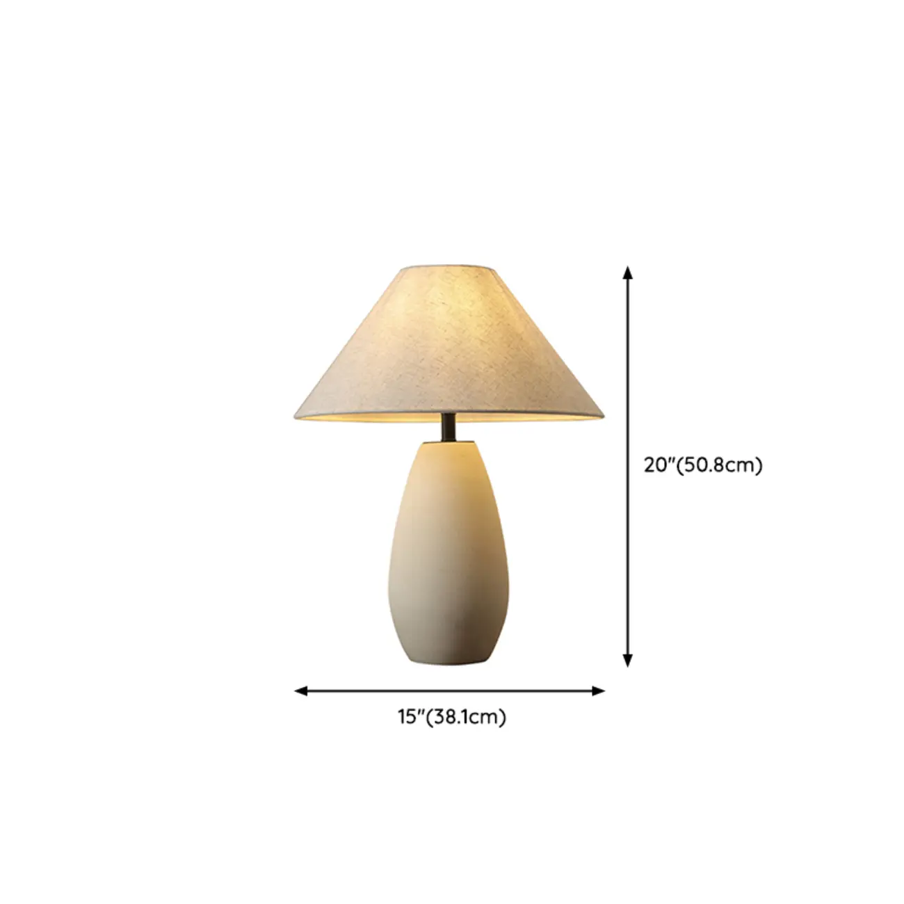 Elegant Ceramic Table Lamp with Fabric Shade