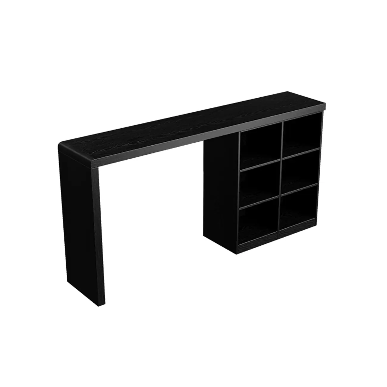 Modern Black Wooden Storage Bar Tables