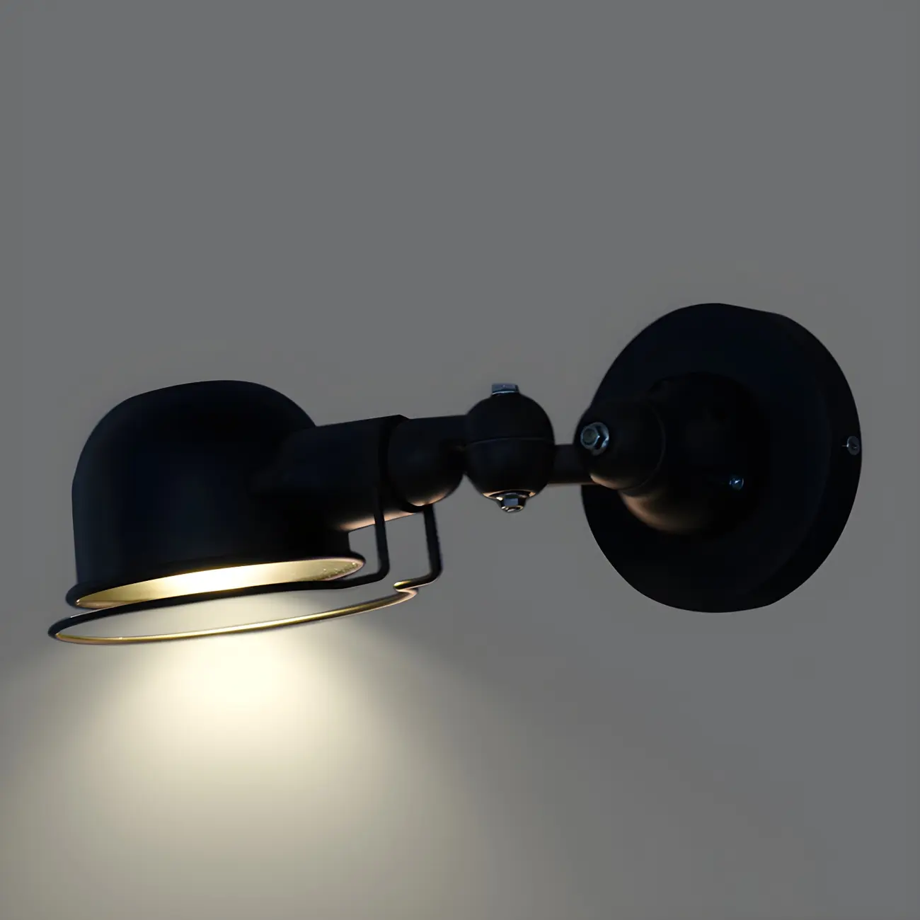 Industrial Metal Dome Adjustable Swing Arm Wall Light
