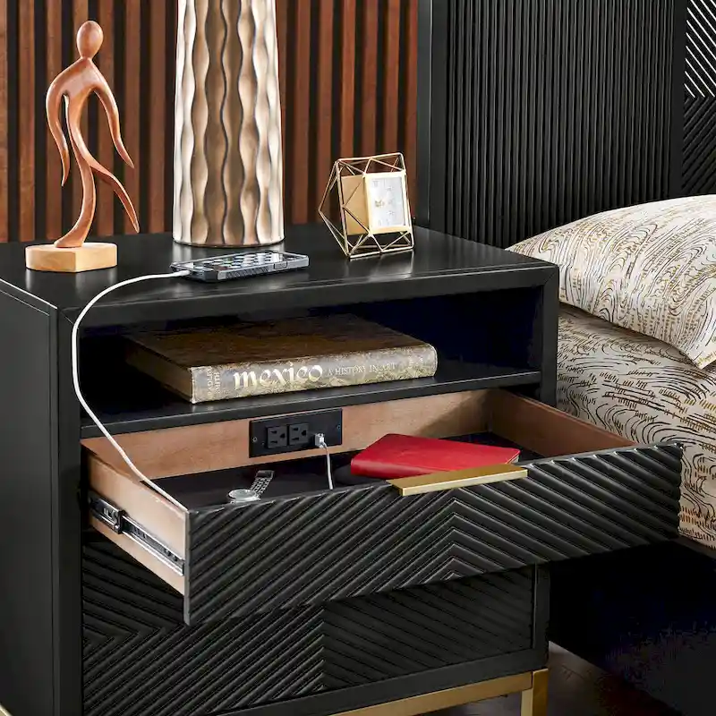 Tall Two-Drawer Nightstand