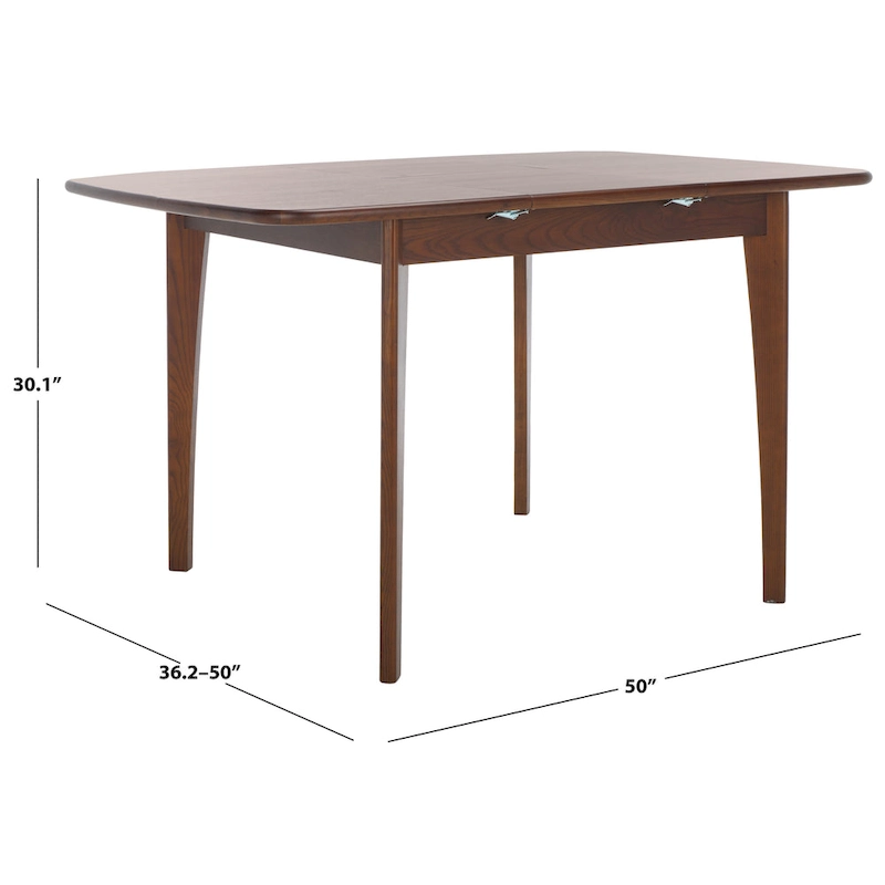 SAFAVIEH Couture Jeanick Extendable Dining Table - 50 W x 50 D x 30 H - 50Wx50Dx30H
