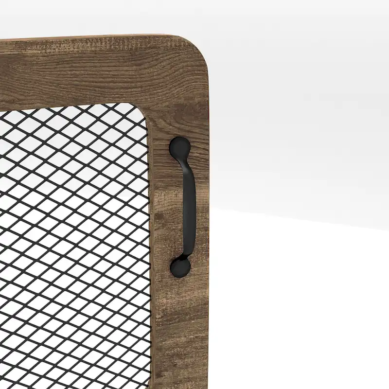 DH BASIC Rustic Oak 16-inch 3-Shelf End Table by Denhour