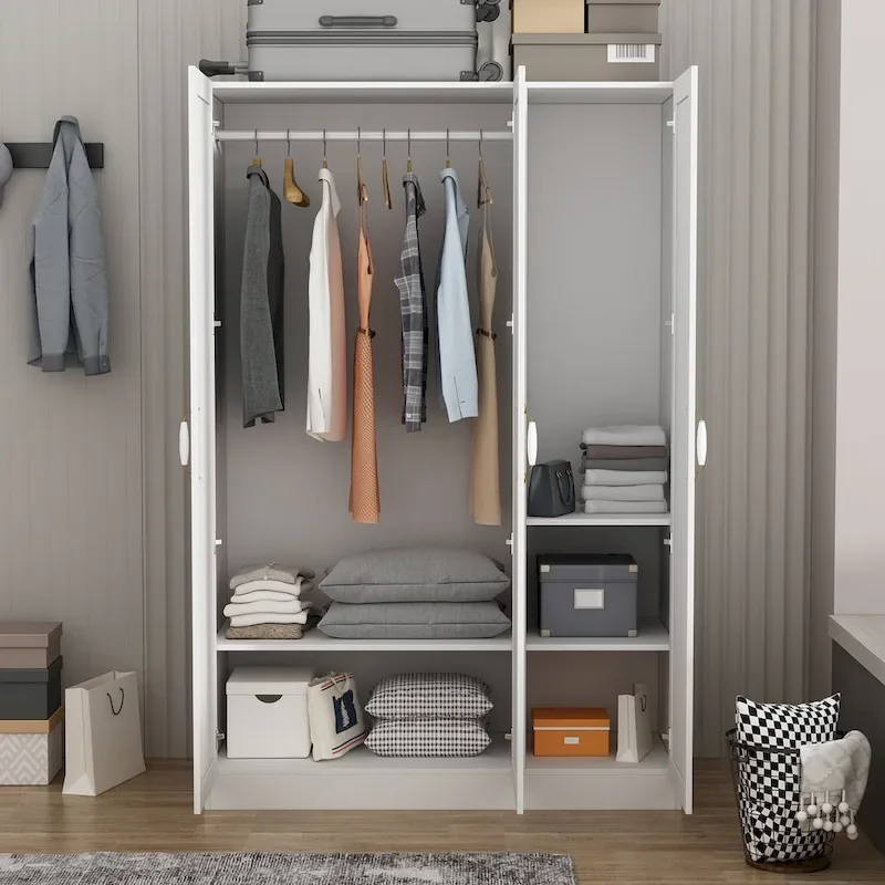 47.2W Contemporary Modern Freestanding Wardrobe Armoire Closet