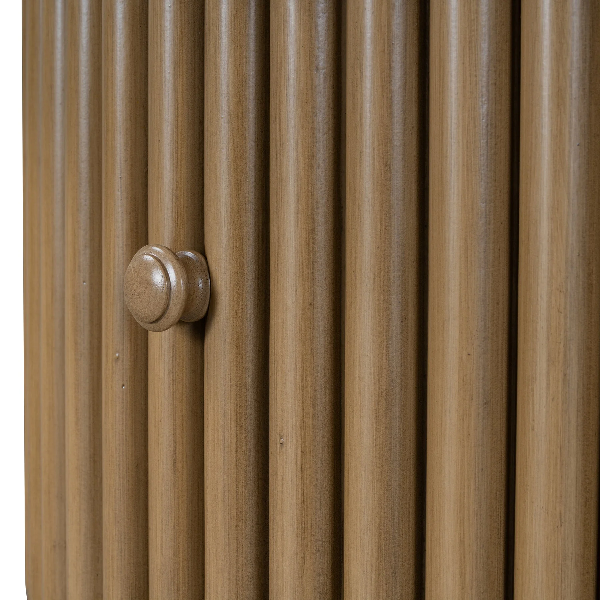 Walker Edison | Reeded Round Coffee Table with a Drawer