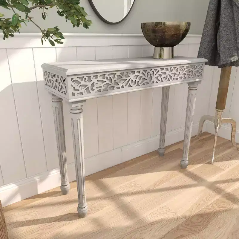 Farmhouse Mango Wood Console Table - Olivia & May