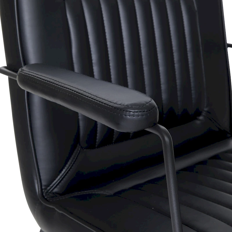 Carbon Loft Teigen Faux Leather Chair with Sled Base