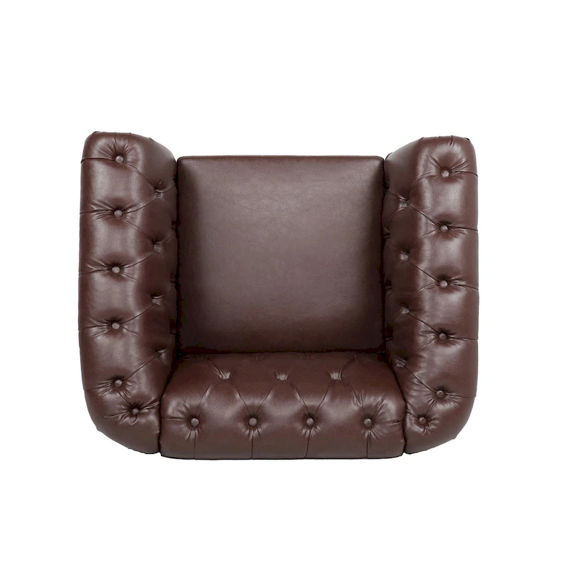 Christopher Knight Home- Winston PU Leather Chesterfield Club Chair