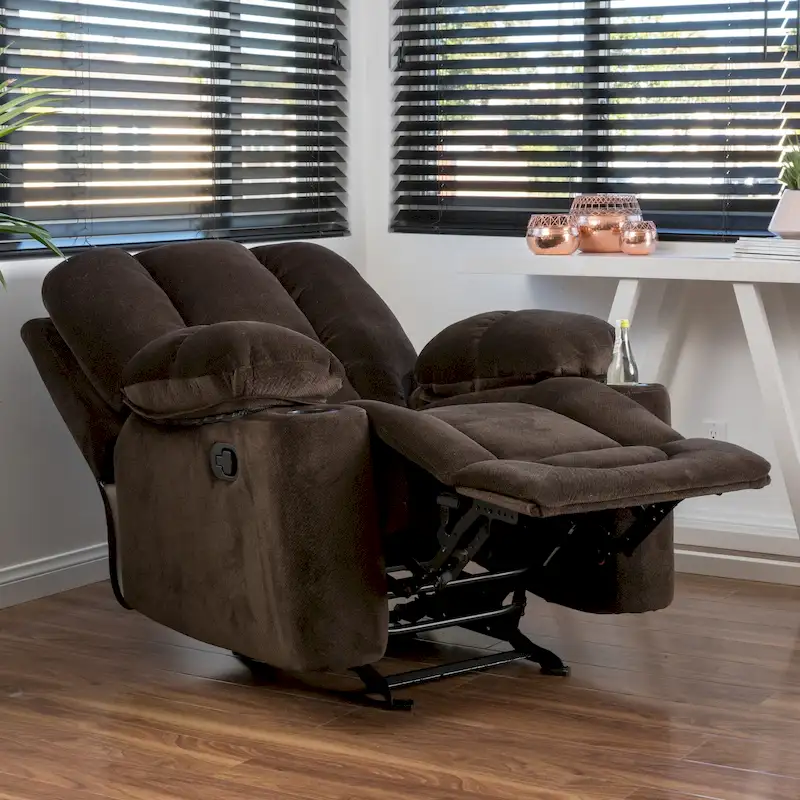 Christopher Knight Home Gannon Fabric Reclining Glider Club Chair